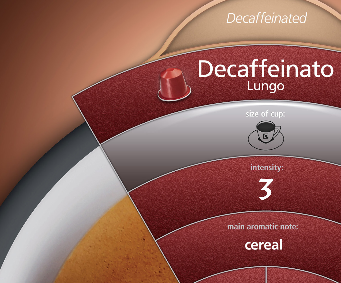 Nespresso Coffee Interface wheel flavor UI