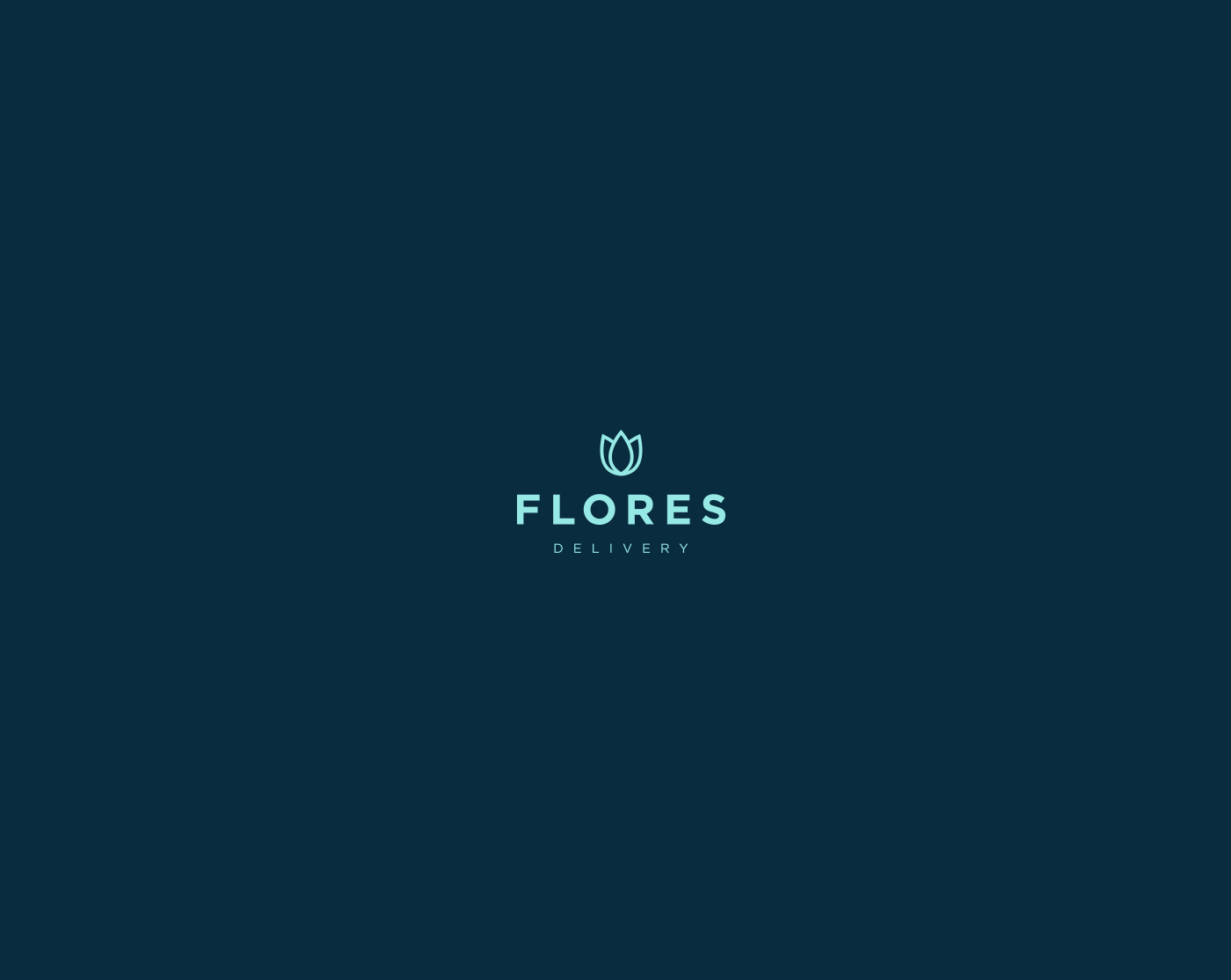 Flowers Flores delivery logo brand box flower