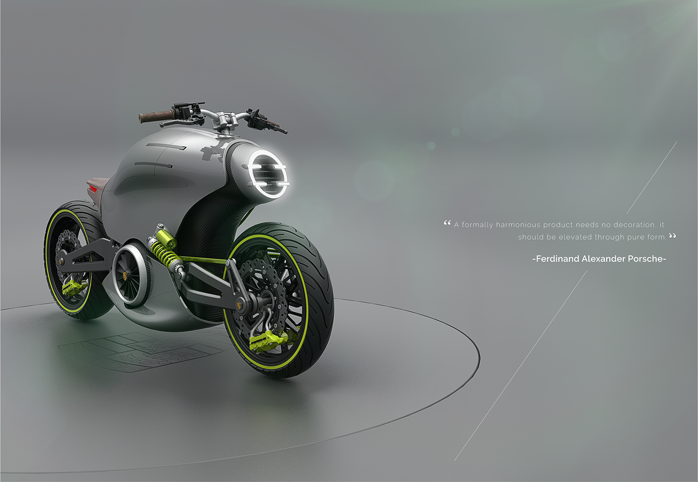 Porsche motorcycle concept electric le mans