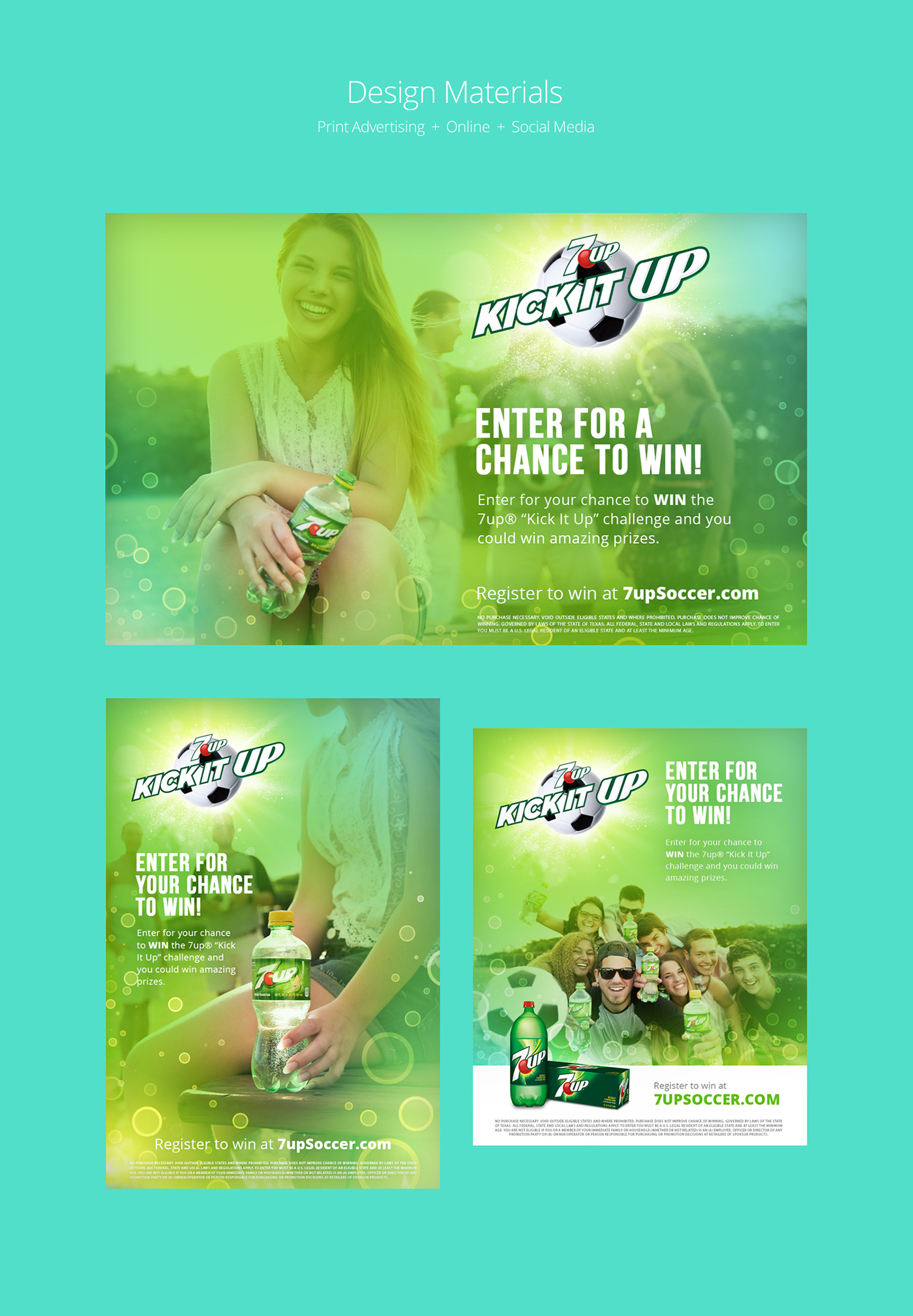 photoshoot behind the scenes 7Up soft drink soccer football Sweepstakes Promotion landing page video summer print friends coke Website