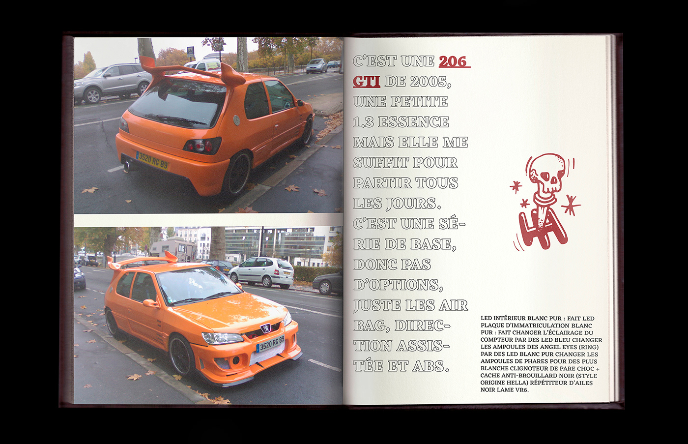 car red gold typography   book magazine Layout composition creative studio