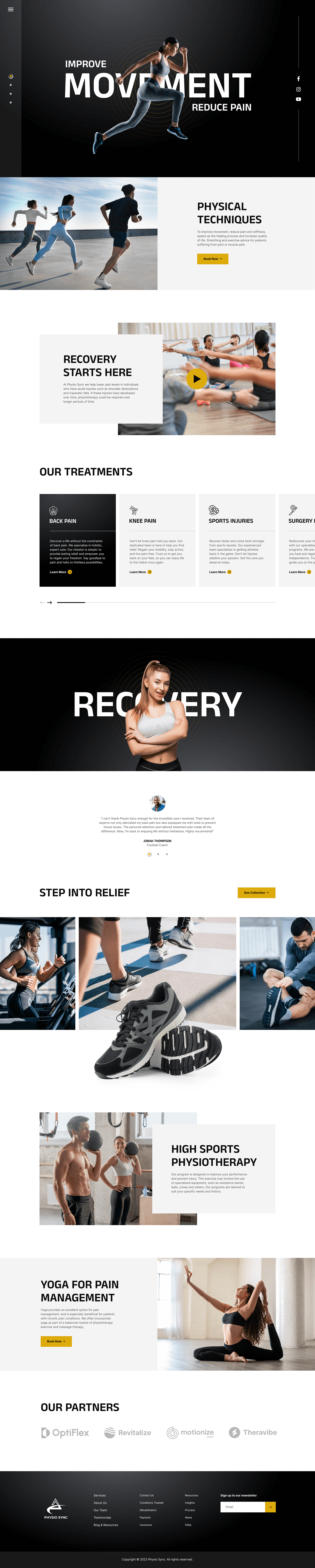physiotherapy Health fitness medical UI/UX landing page Web Design  user interface ui design Figma