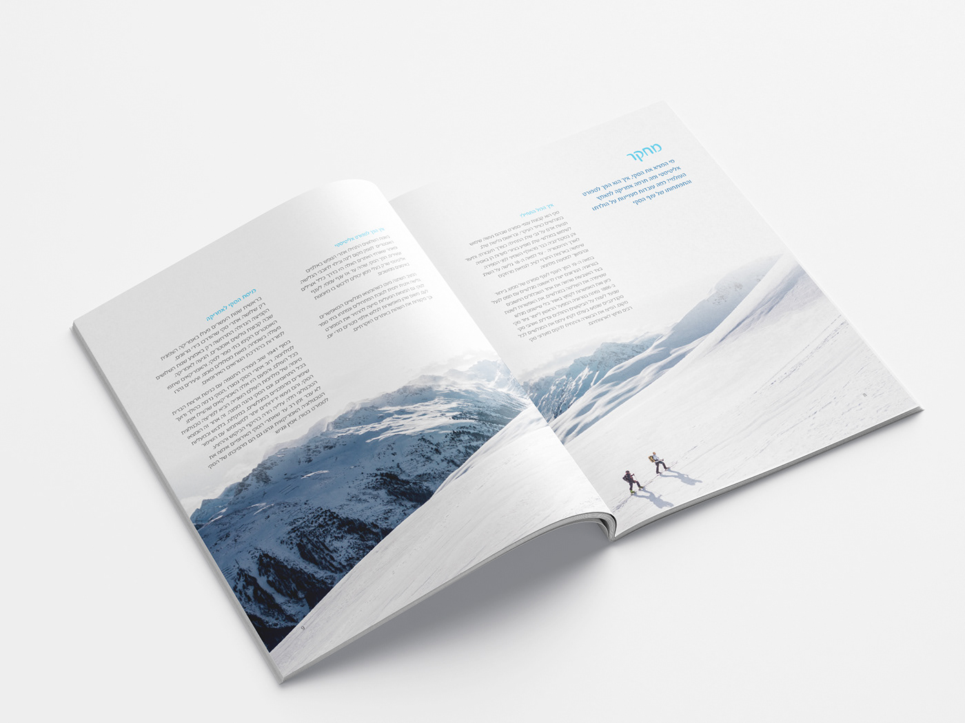skiing brochure book graphic-design book-layout