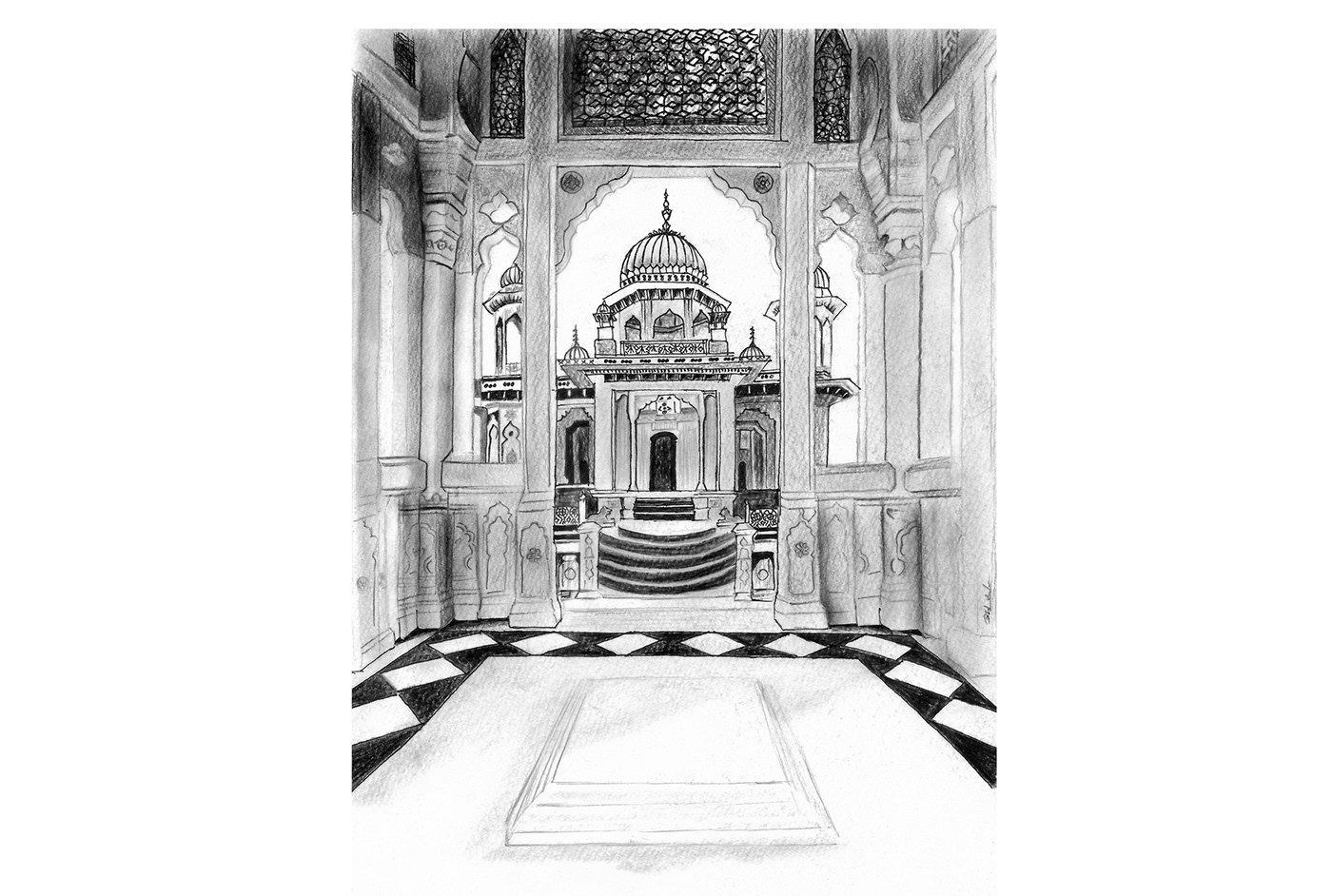 sketch Drawing  architectural design architecture visualization interior design  exterior Realism ILLUSTRATION  ink drawing