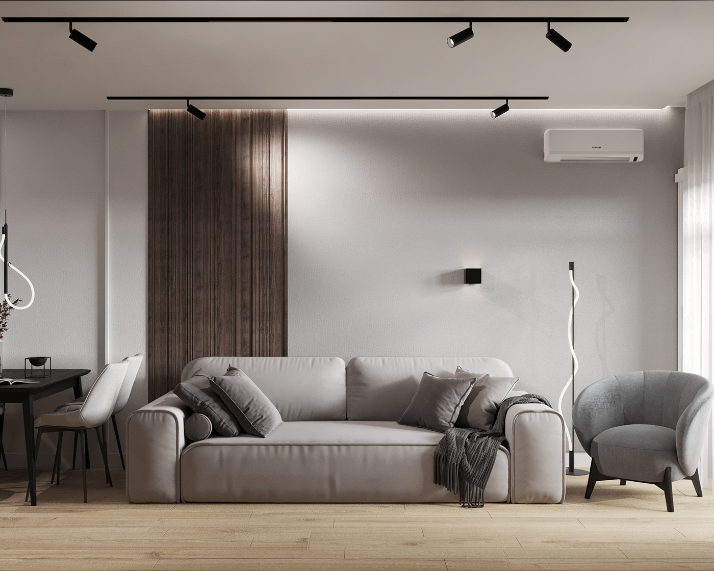 3ds max 3D room Render corona vray visualization living room architecture