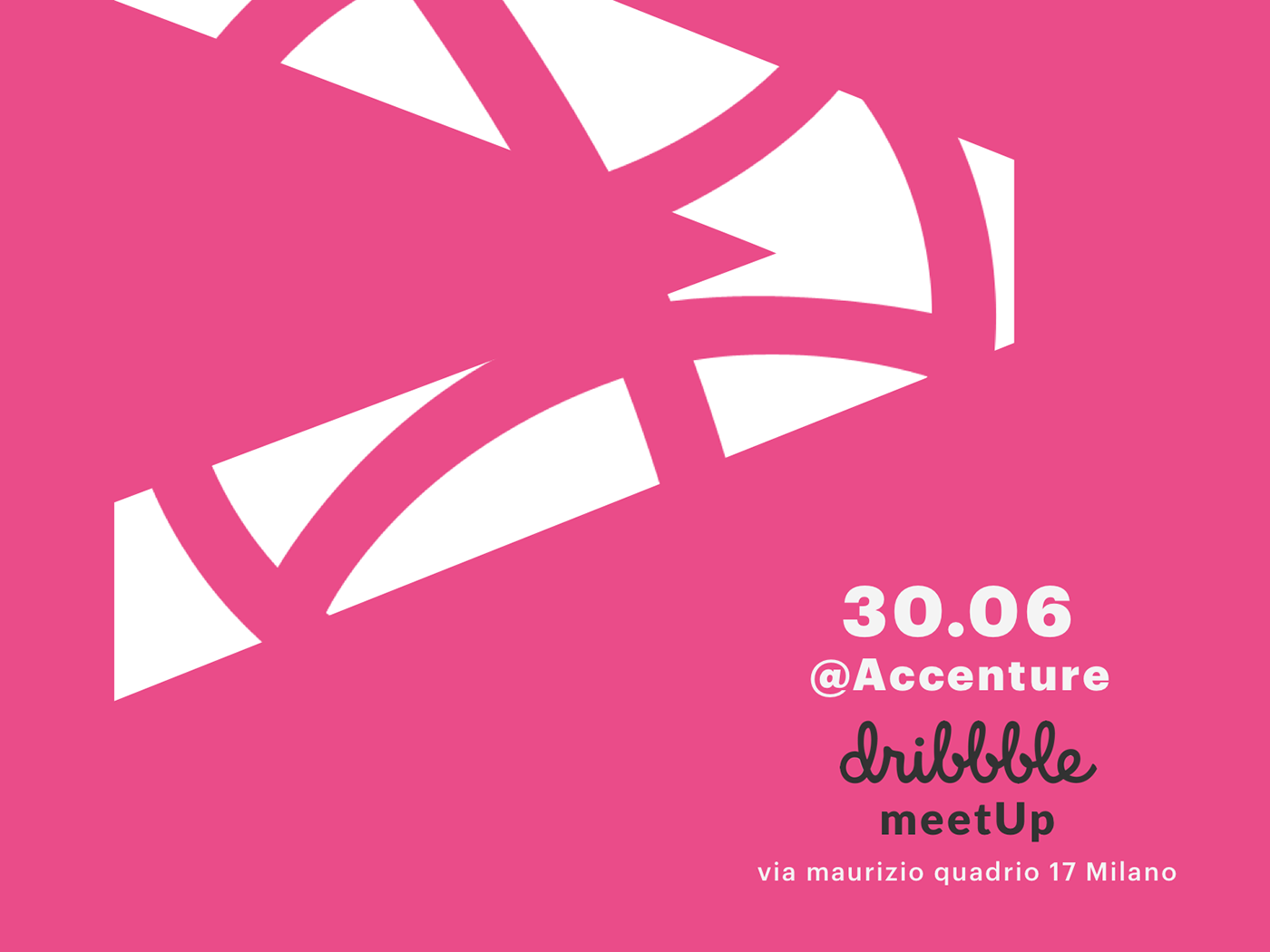 dribbble meetup Behance accenture milano design talk Event invite Openday