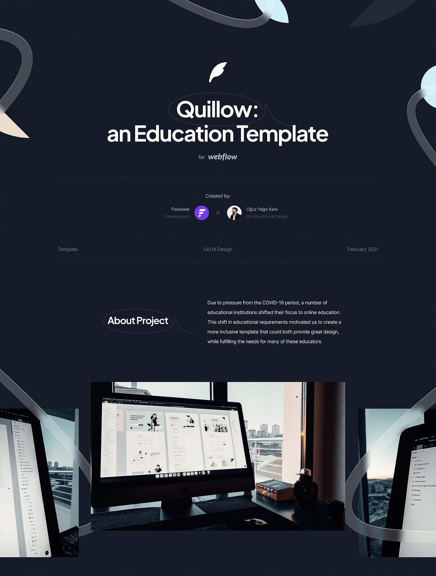 Education education landing page Education Template landing page quillow template UI/UX Webflow Template