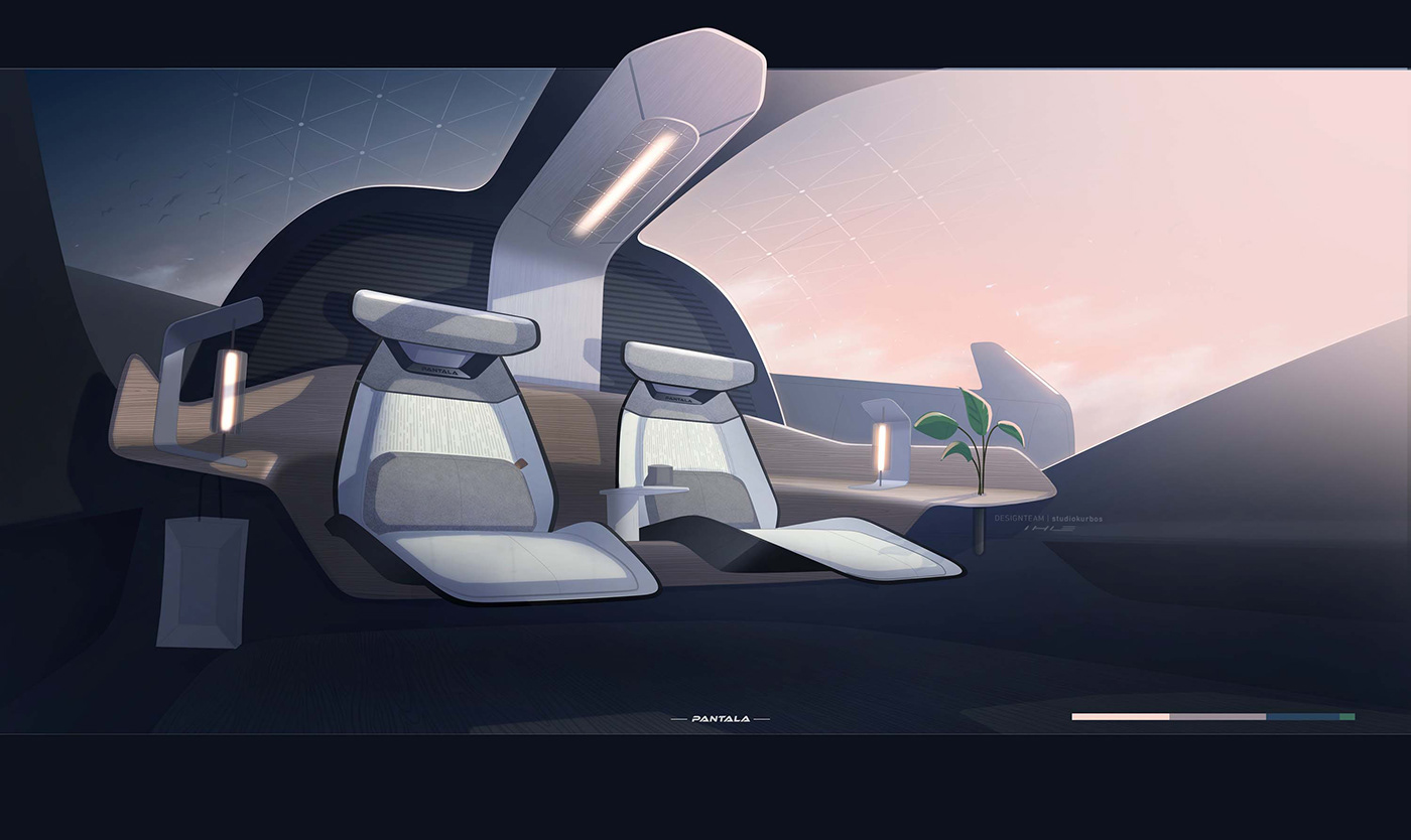 Aerial animation  aviation CGI design exterior design interiordesign mobility studiokurbos transportation