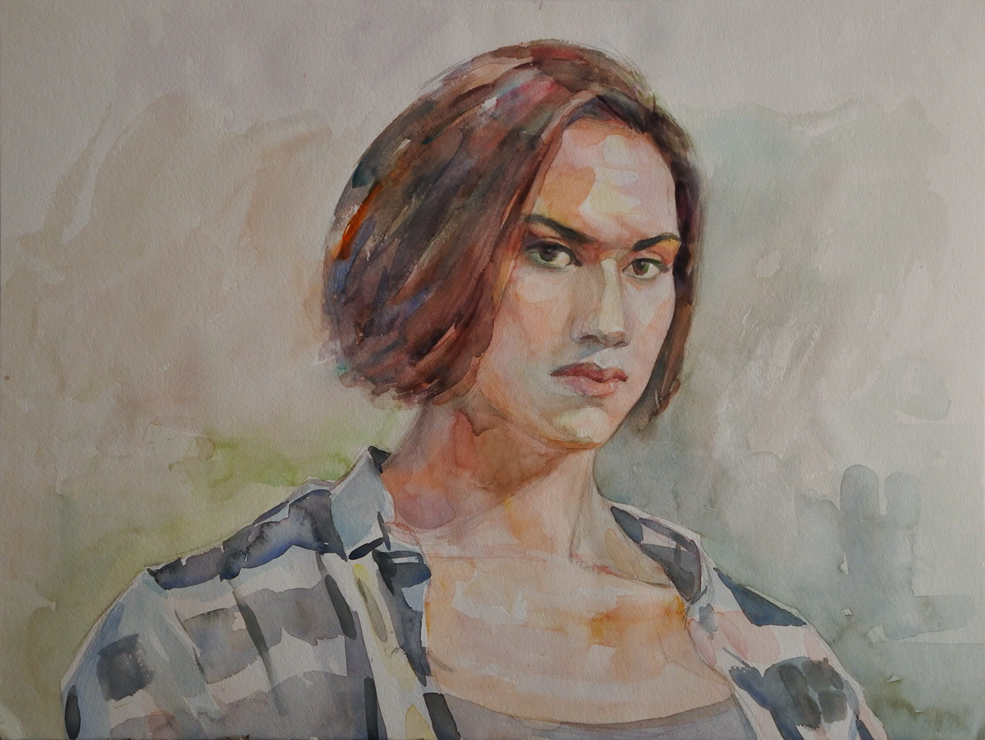 painting   Drawing  watercolor portrait Fine Arts  figure