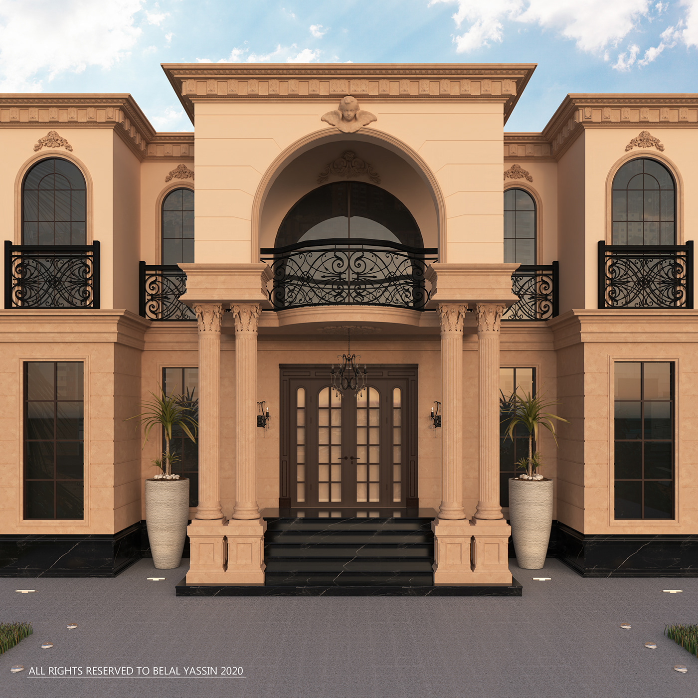 architecture Classic design facade palace Villa
