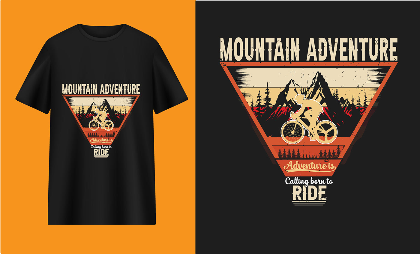 vintage t shirt design creative Unique vector modern typography   Bike T shirt BY CYCLE Mountain t shirt