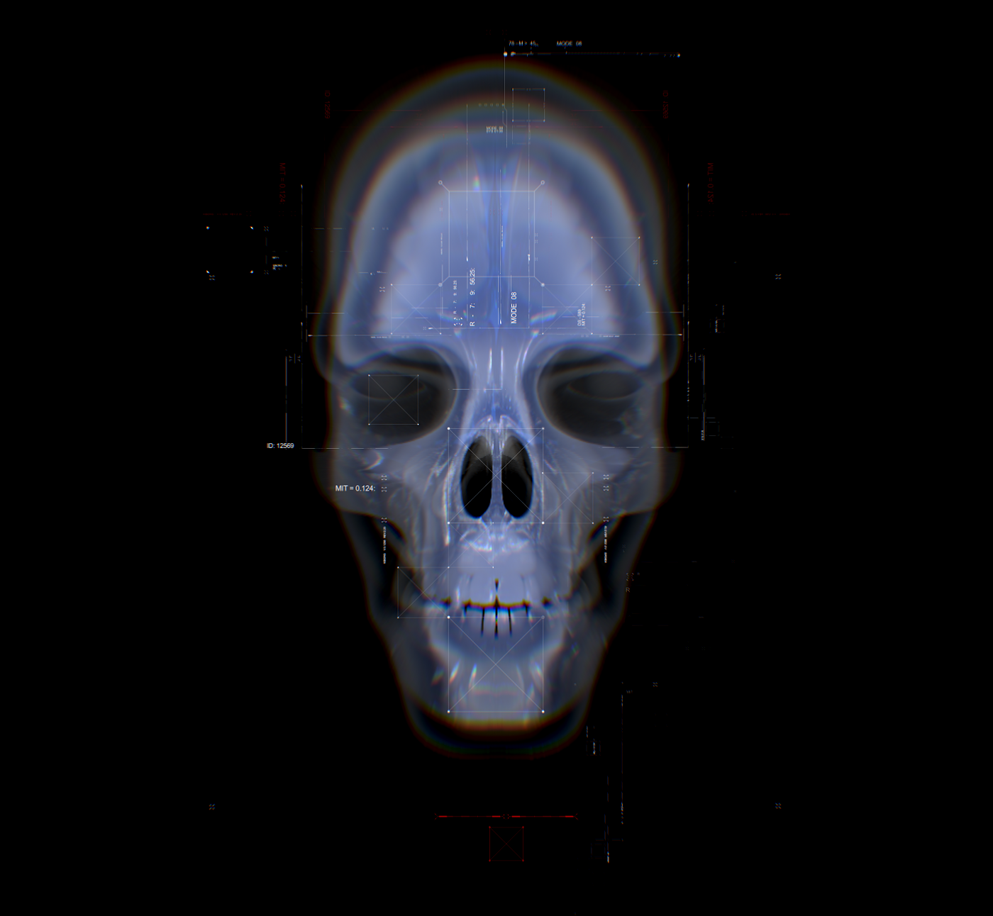 skull HUD UI motion design