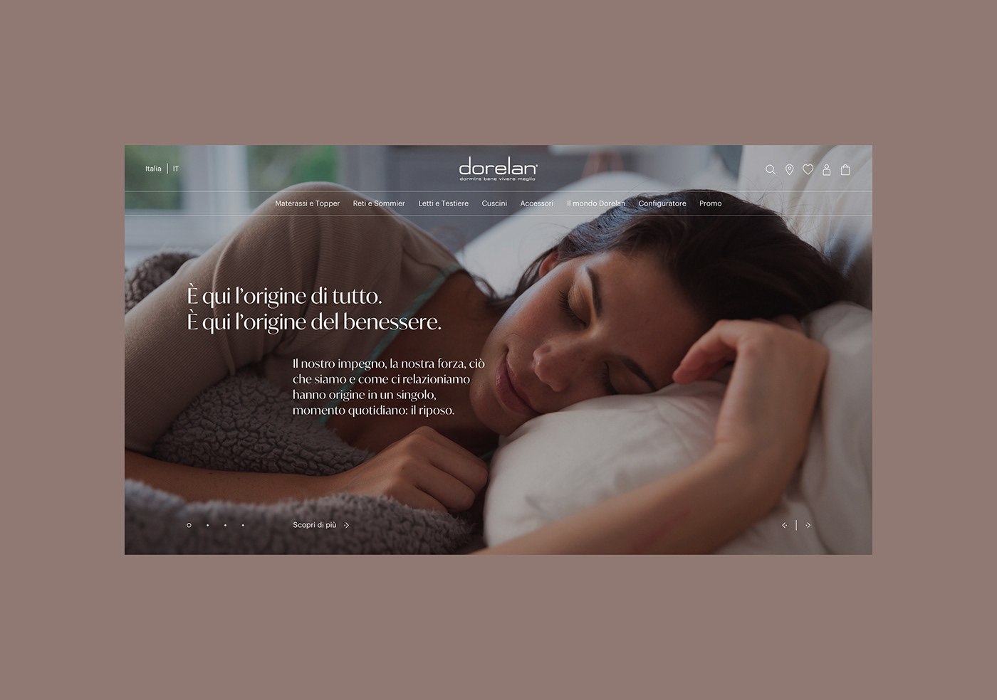 Ecommerce ecommerce website online store wellbeing furniture FURNISHING sleep Wellness mobile design