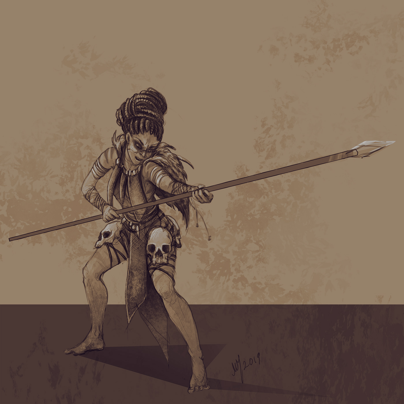 #conceptart #characterdesign #illustration #amazon #tribegirl #warrior