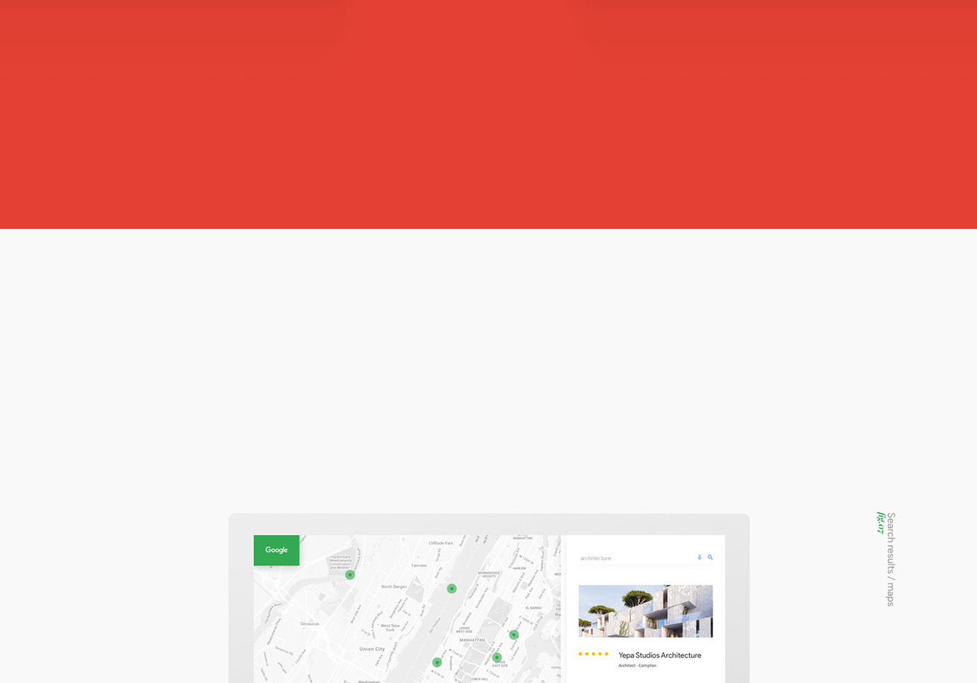 ux UI google concept search google maps google translate google image brand Website