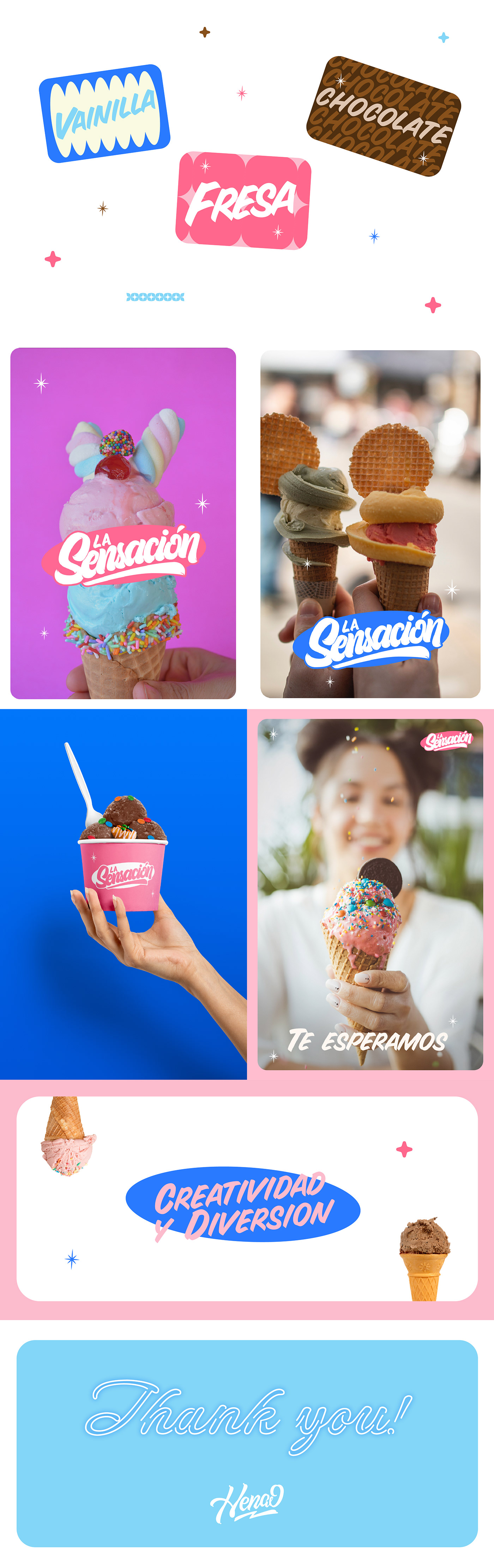 graphic Logo Design brand identity Logotype visual identity icecream Gelato ice cream lettering Handlettering
