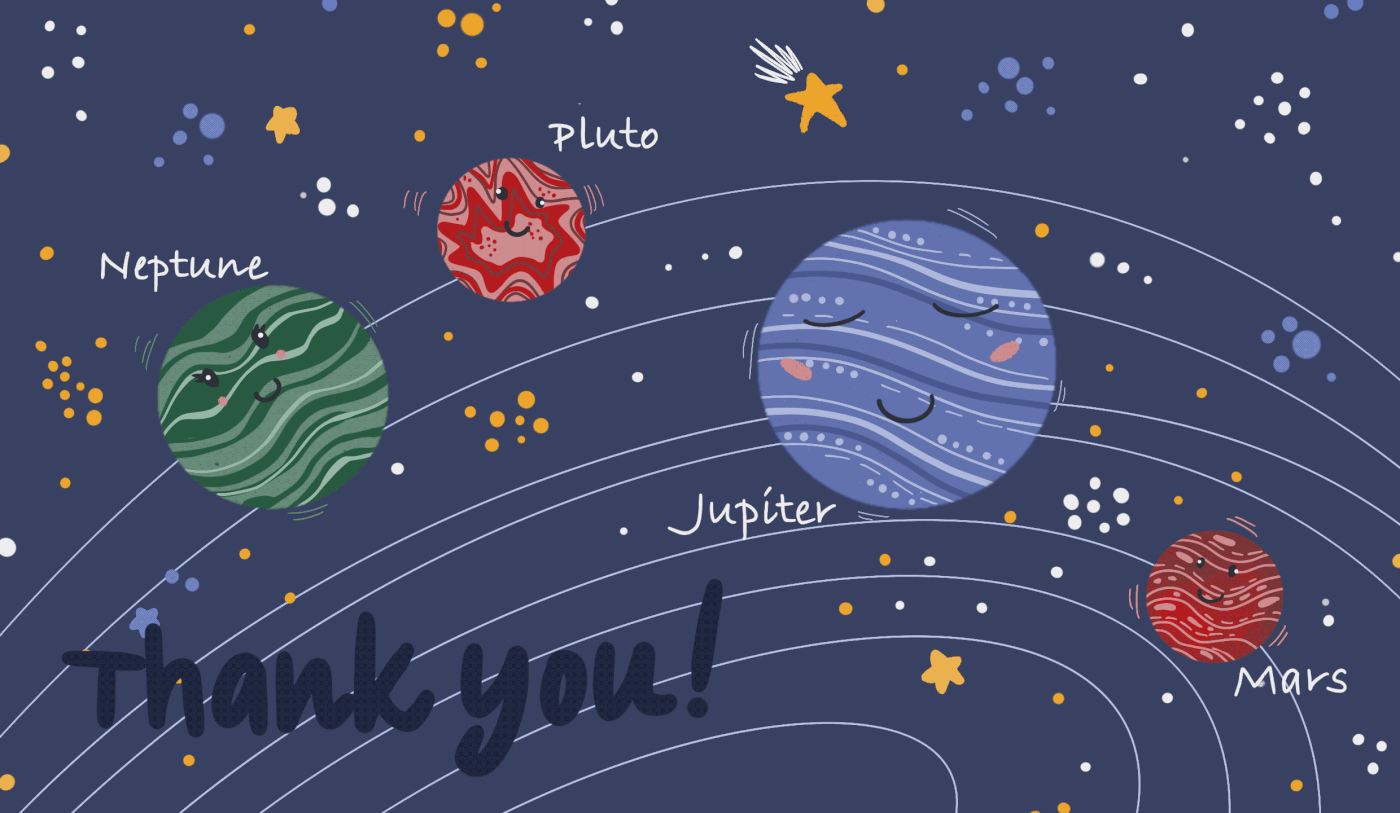 educational poster space planets