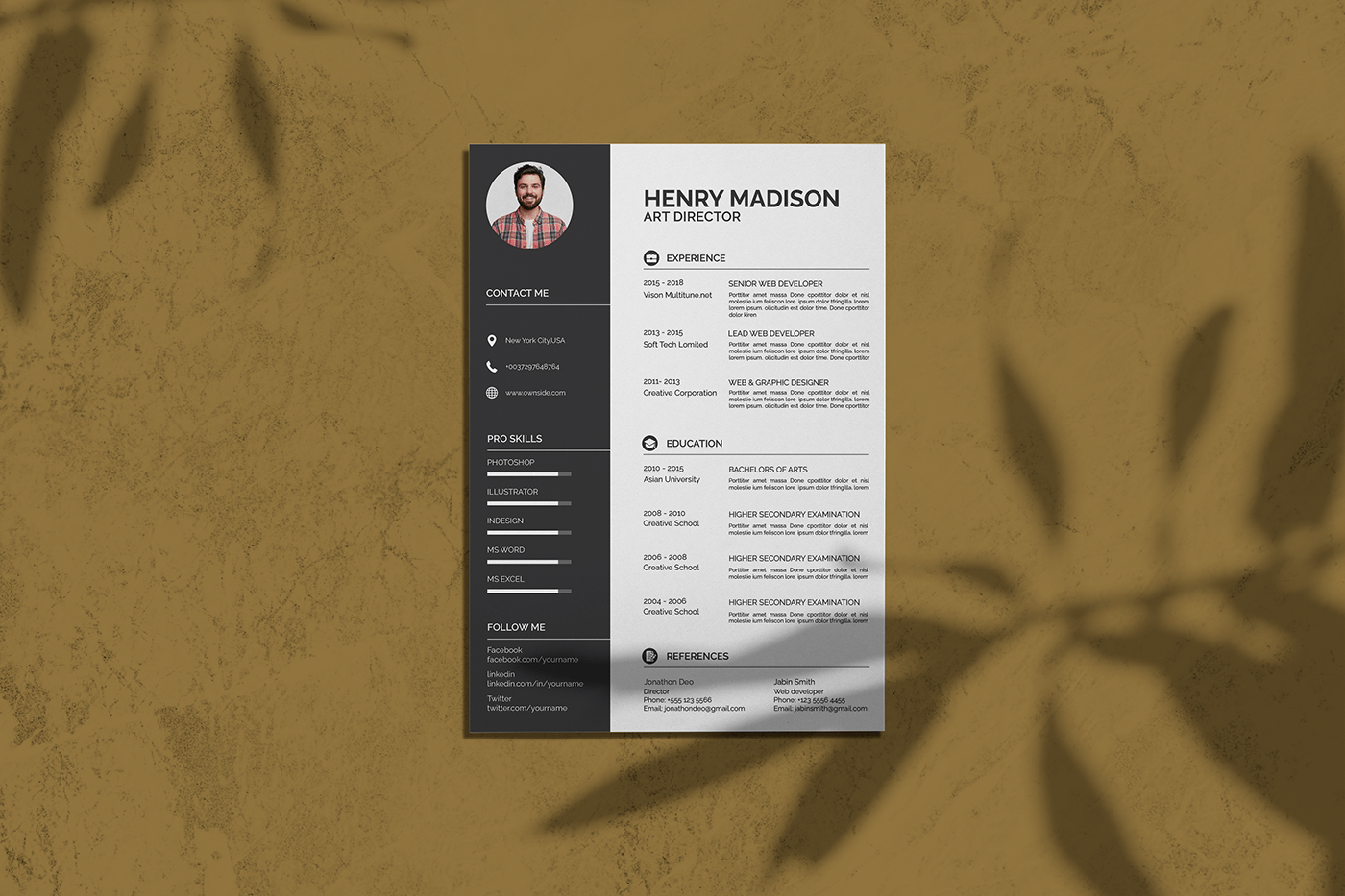 CV cv design Resume portfolio Portfolio Design resume design