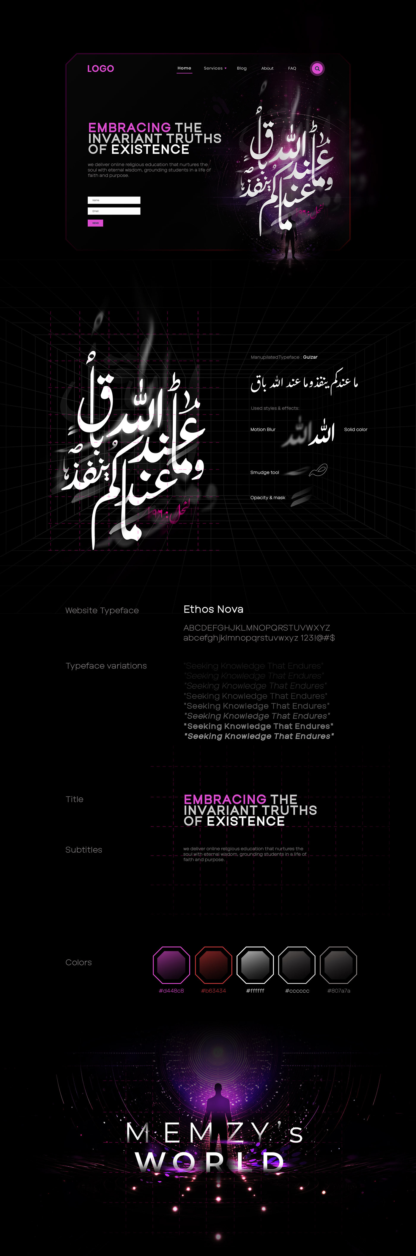 text calligraphy font typography   visual identity Web Design  landing page ui design
