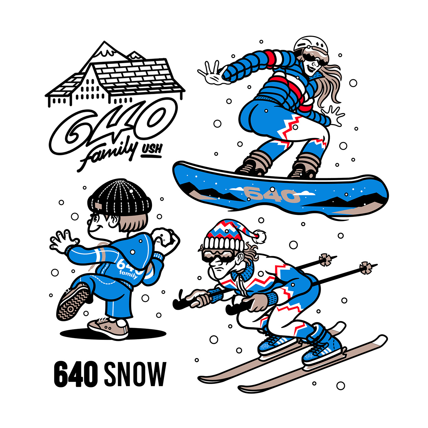 brand brand identity design Icehockey ILLUSTRATION  logo Logo Design Ski snowboard sports