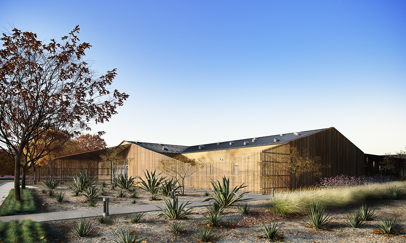 CGI California desert architecture ltlarchitects exterior coronarenderer visualization Render