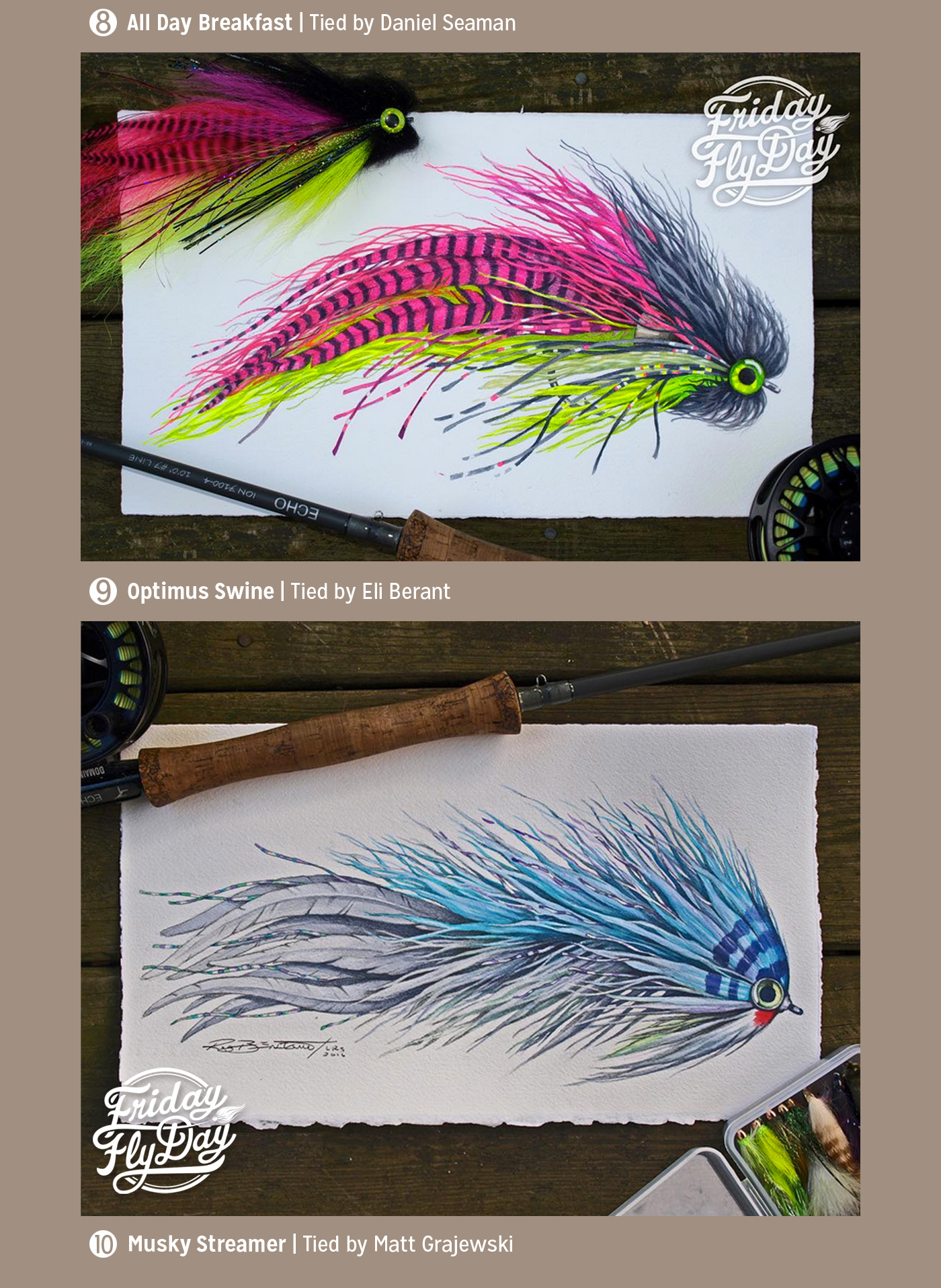fishing flyfishing watercolor Drawing  series pencil markers pens ILLUSTRATION 