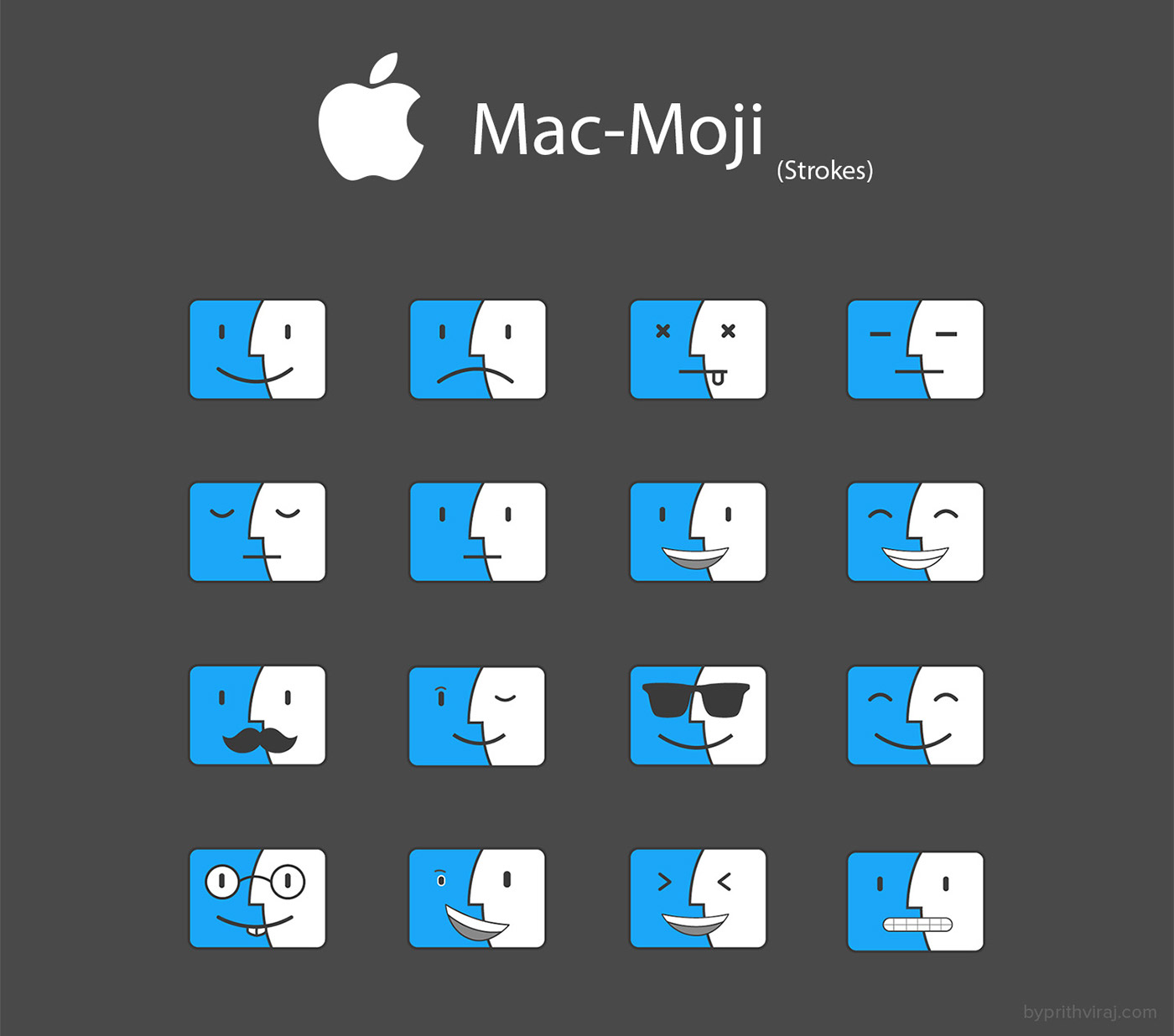 Macintosh mac emoji finder icon finder Emoji mac gradients stroke icons