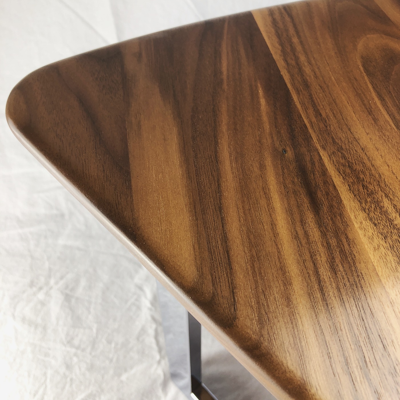 table furniture modern midcentury petal walnut chrome