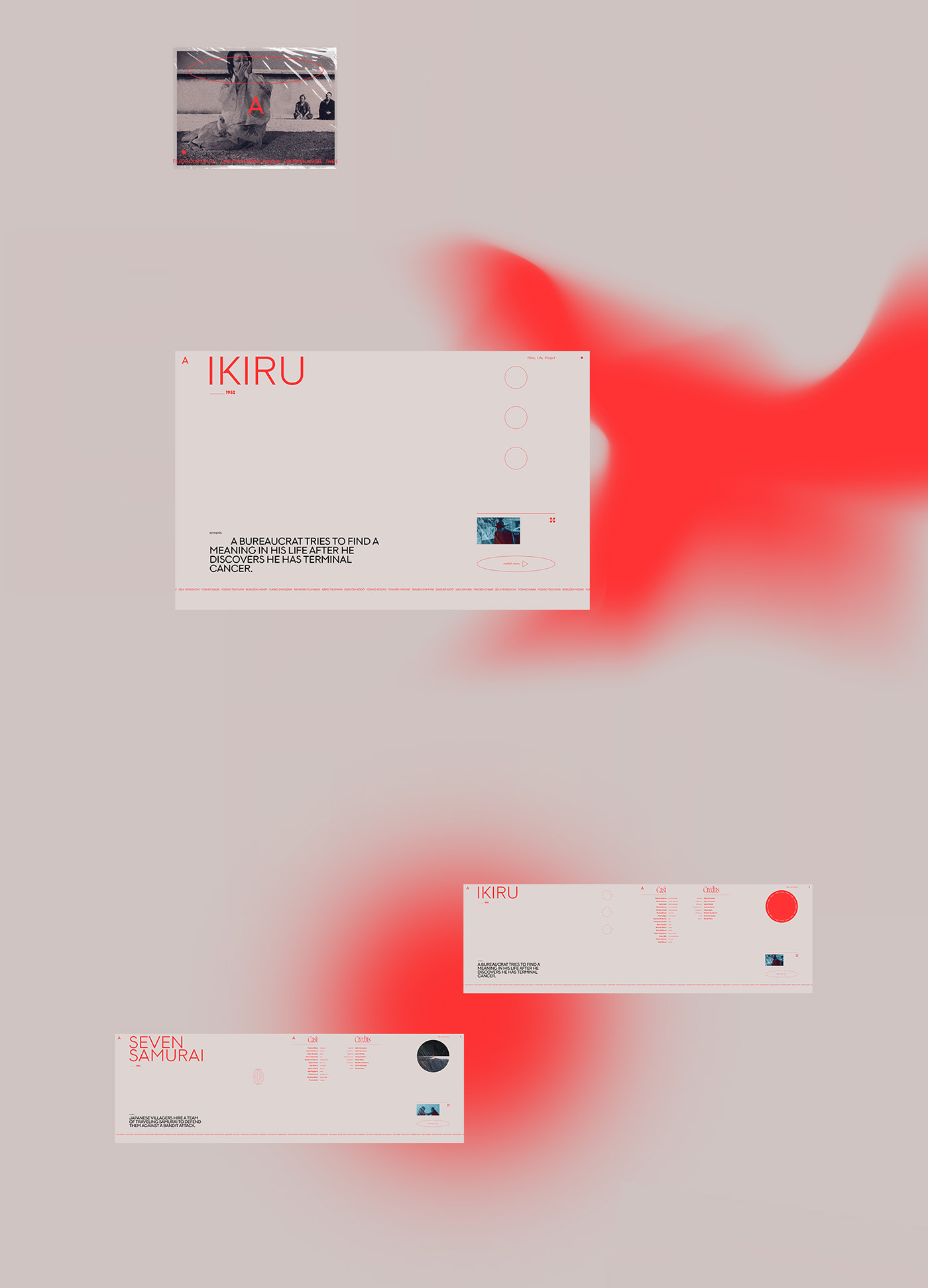 Akira Kurosawa Art Design concept web design ui ux Web