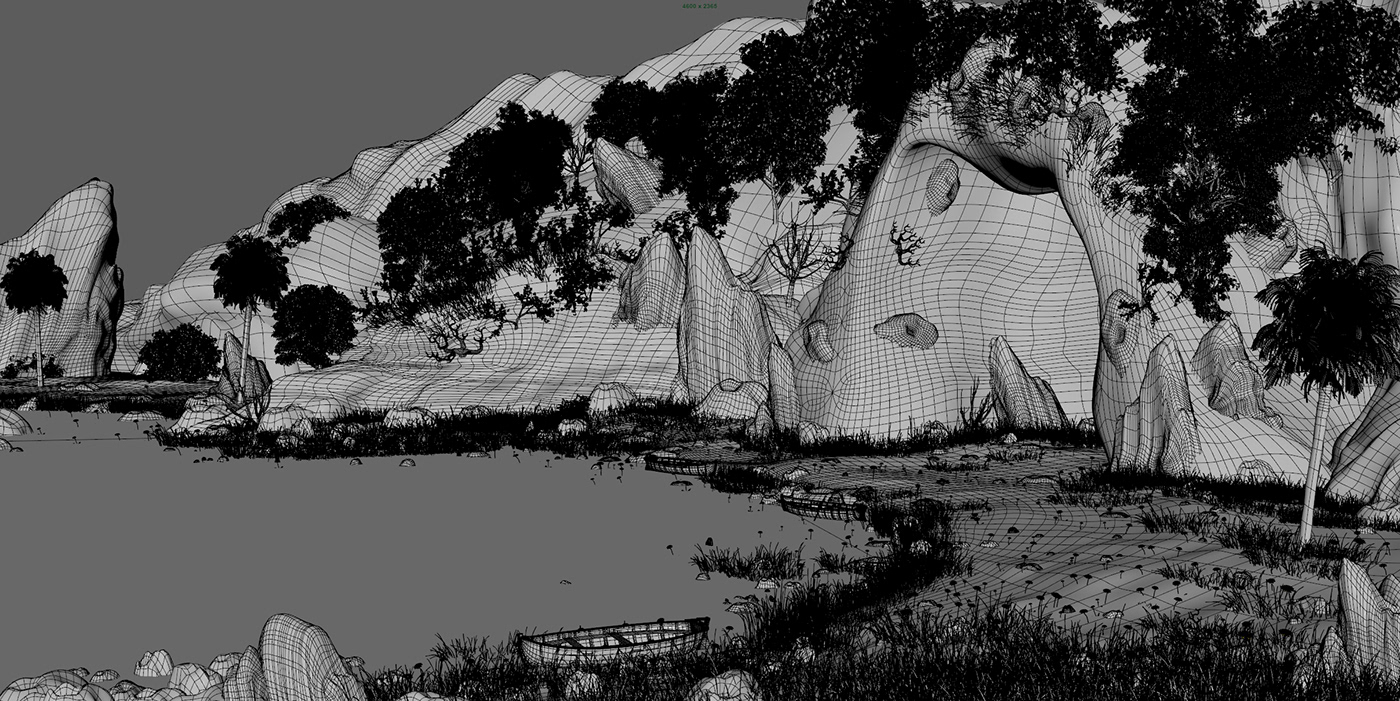 fantasy cave Nature Landscape 3D Mons MARC MONS water Ocean