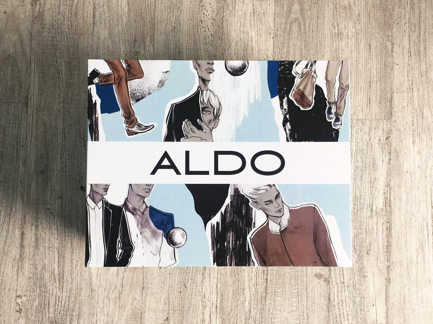 aldo fashion illustration packaging soleil ignacio design