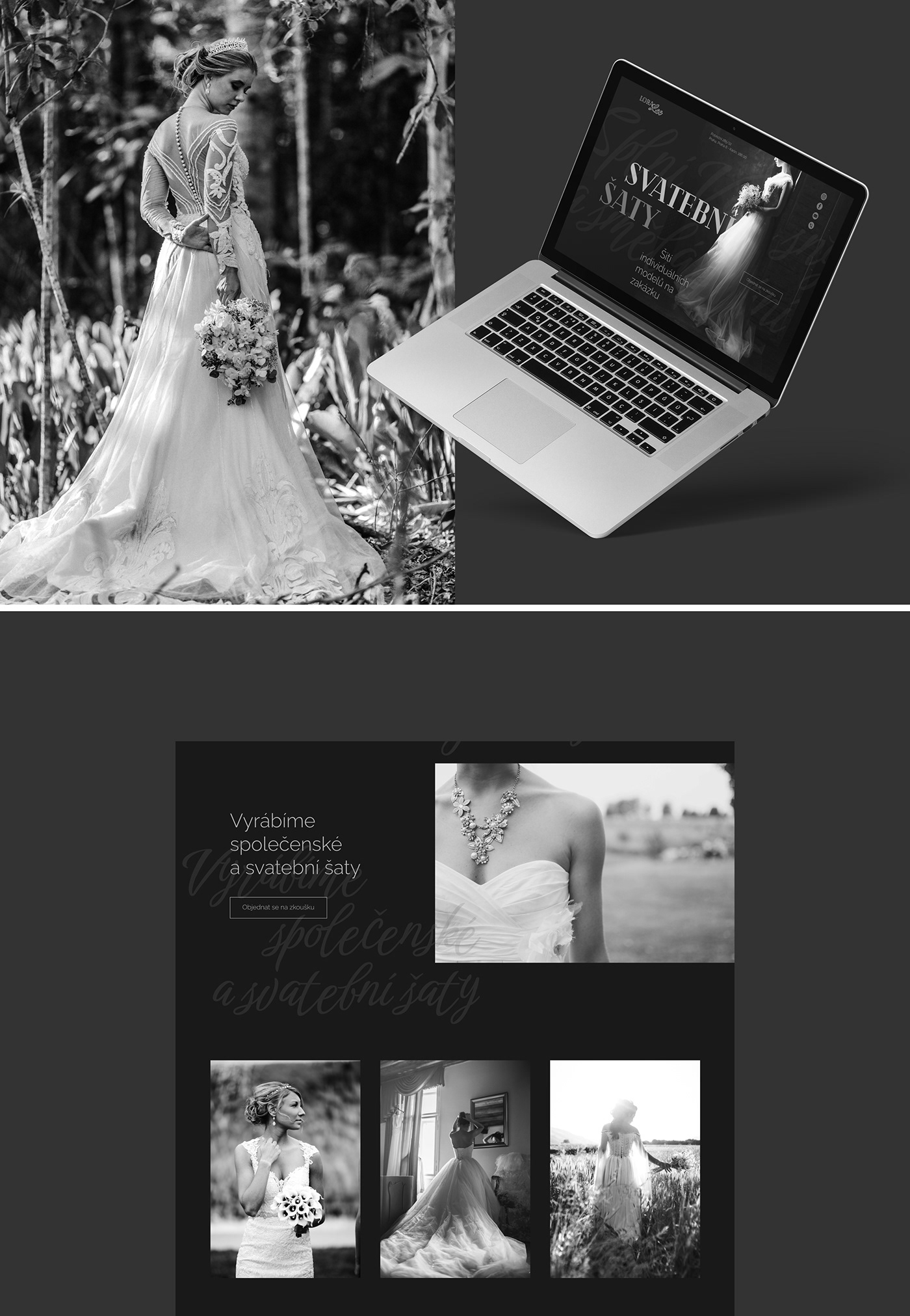 atelier Figma landing page marriage Svatební šaty typography   UI Web Design  Website wedding