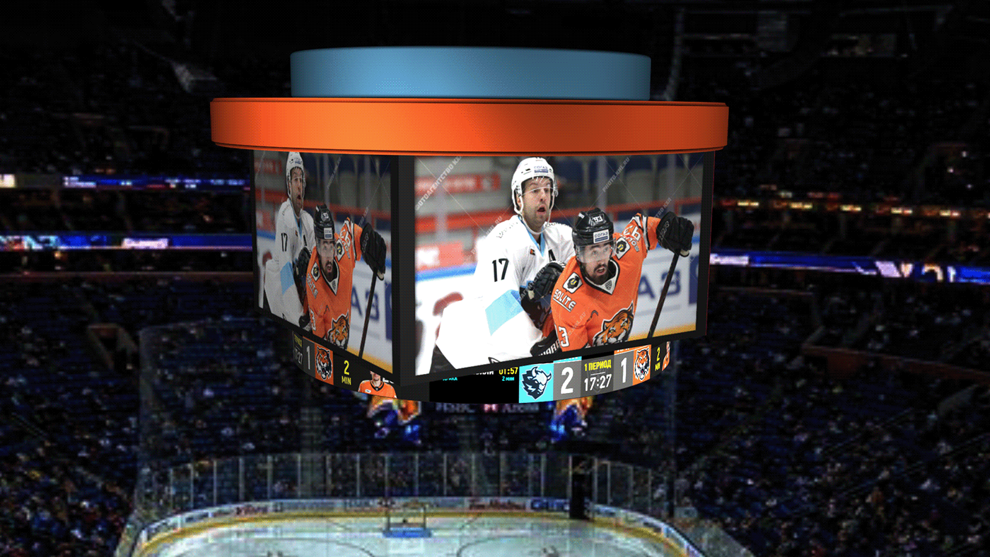hockey Scoreboard Design хоккей ice hockey sports graphic design  scoreboard KHL MEDIA CUBE КХЛ