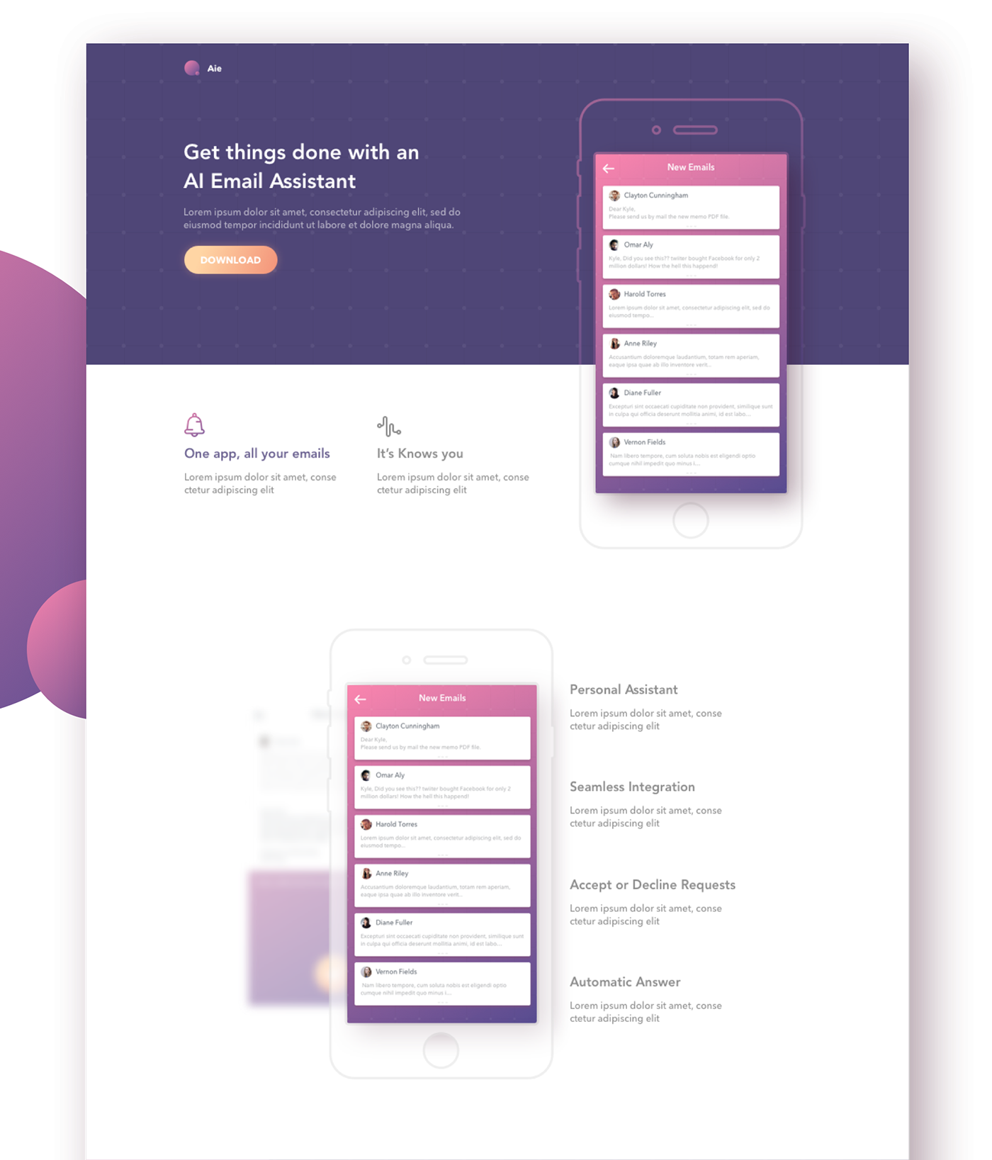 sketch free download freebie purple landing page app landing ai Email