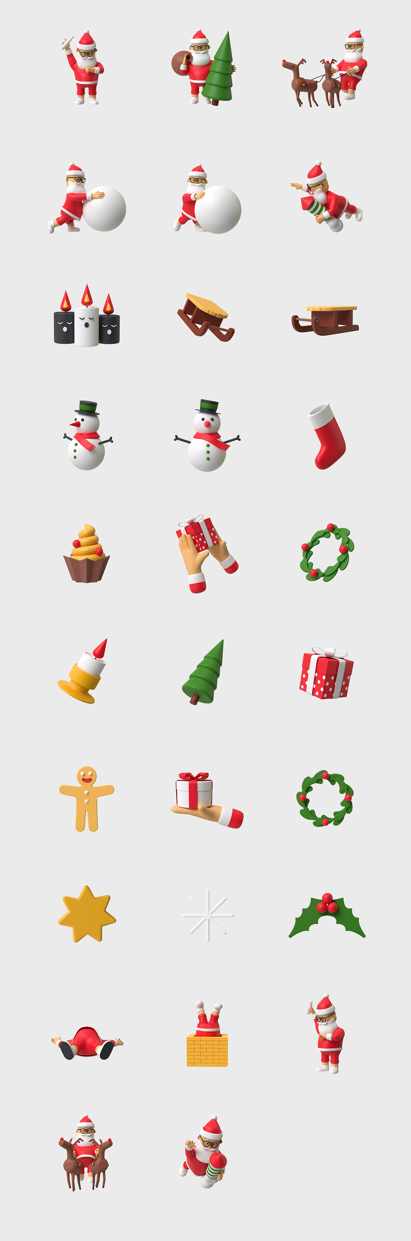 3D 3d icon 3D illustration blender Christmas Figma landing page UI ui design