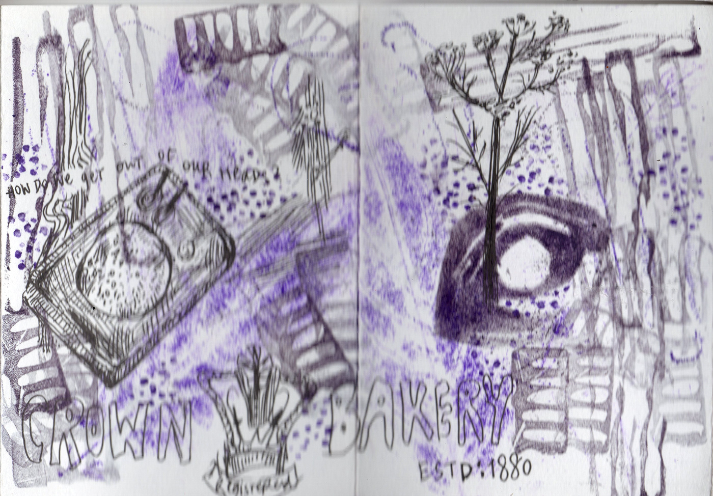 printmaking stencils stamps visual art handmade book accordion book Booklet Abstract Art artwork