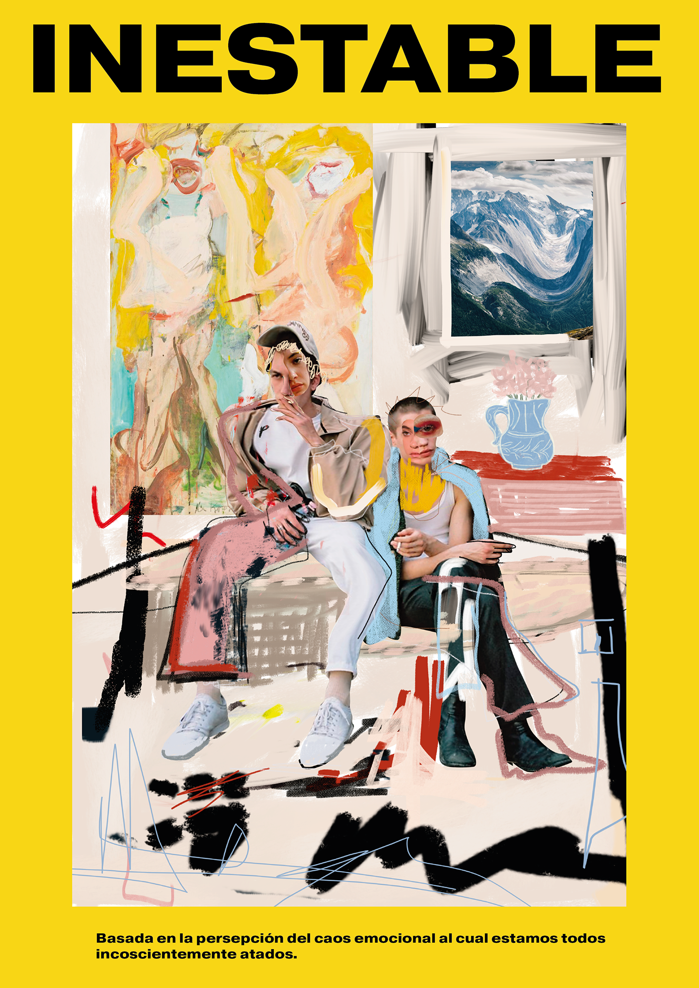 digitalart collage design branding  visualart fashionmagazine painting   contemporary artwork emotions
