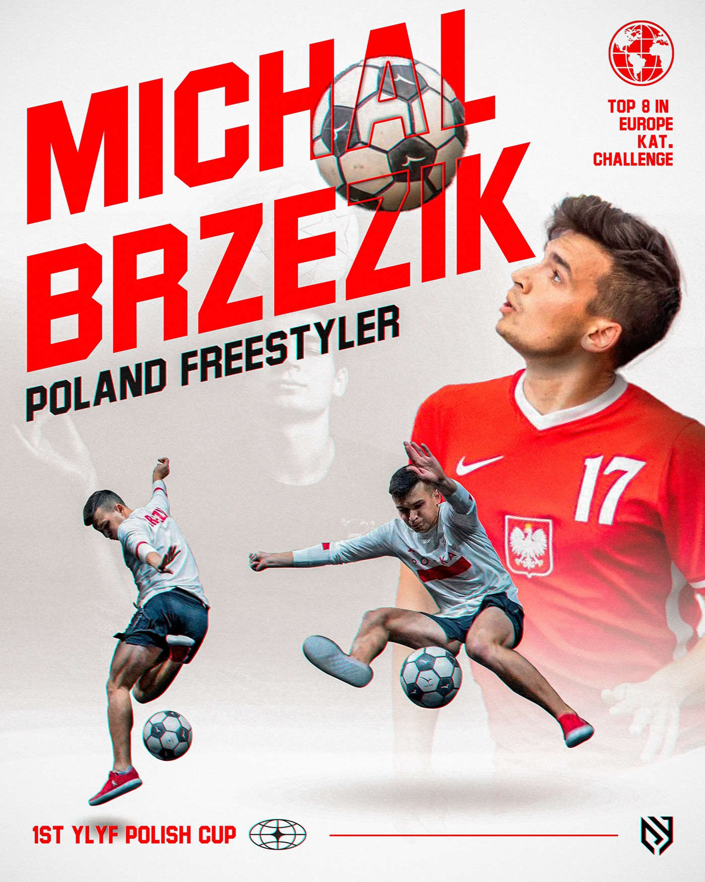 Sports Design Social media post Soccer Design Football poster freestyle graphic design  poland polska freestyle Design freestyler