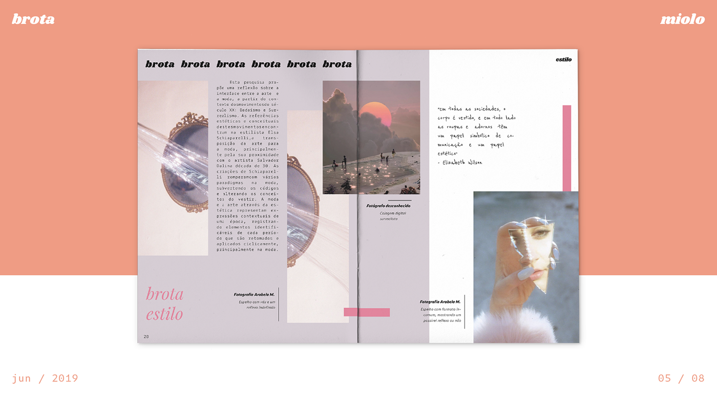 design design gráfico diagramação editorial Fotografia revista trendy