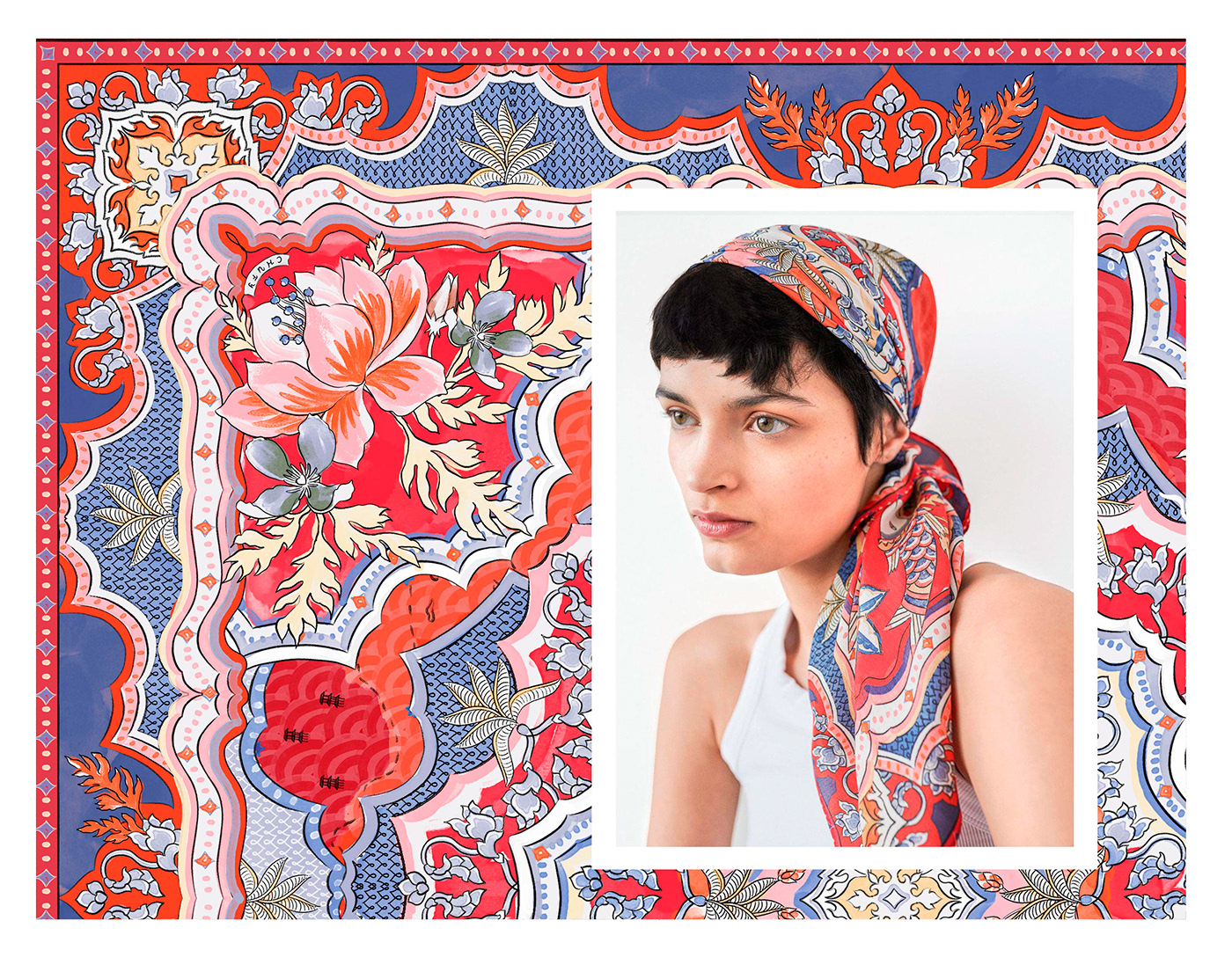 ariadna uehara Chufy Fashion  fashion accessory ILLUSTRATION  print scarf
