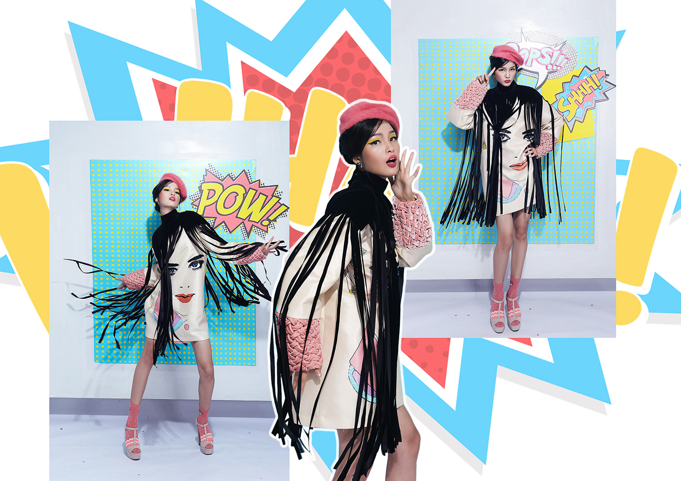 Pop Art Fashion  feminist beauty women fashion design vibrance model stylist styling 