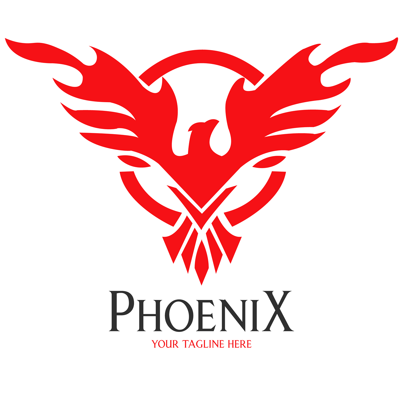 Creative Design design eagle logo Phoenix brand identity vect plus Logo Design branding  Brand Design