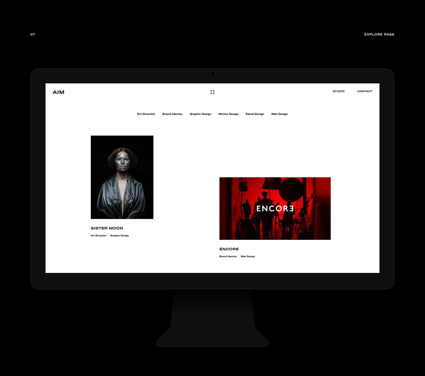 fullscreen photos portfolio ineractions animation  Responsive Website studio slider