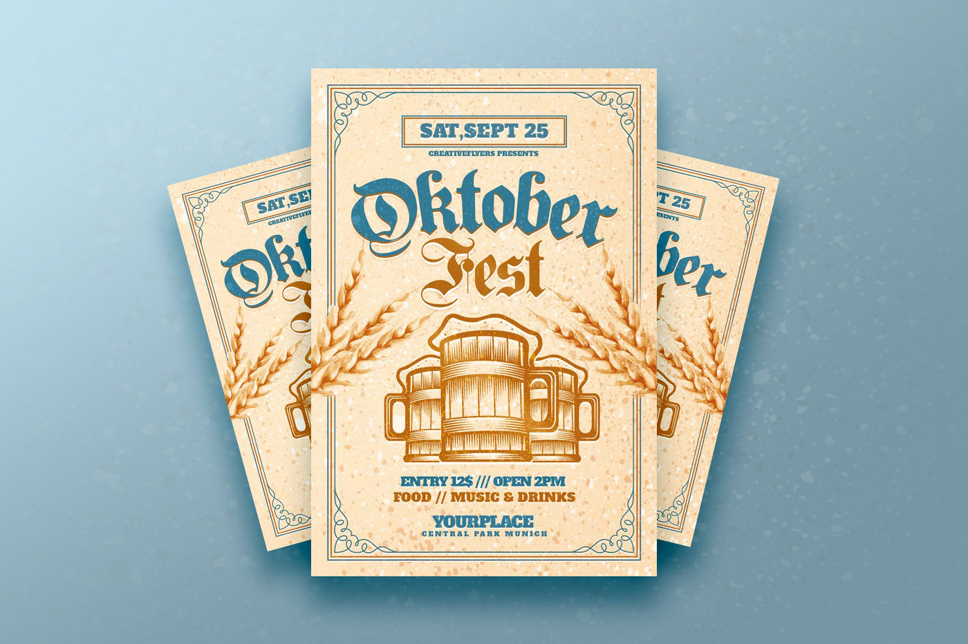 Oktober oktoberfest flyer templates psd photoshop affiche posters template