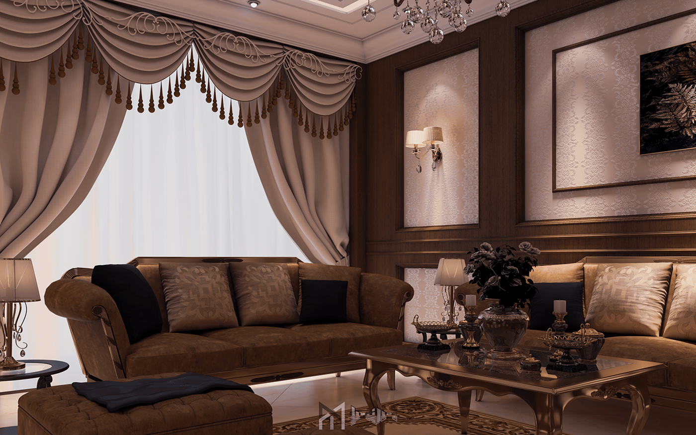 Classic decor decorative design Interior NEWCLASSIC reception visualization