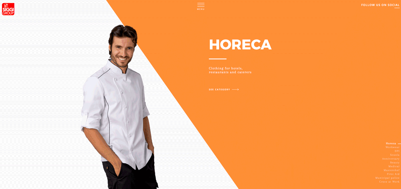 Masterchef Website colours graphic design  SIGGI HORECA Web Design  wear brand identity