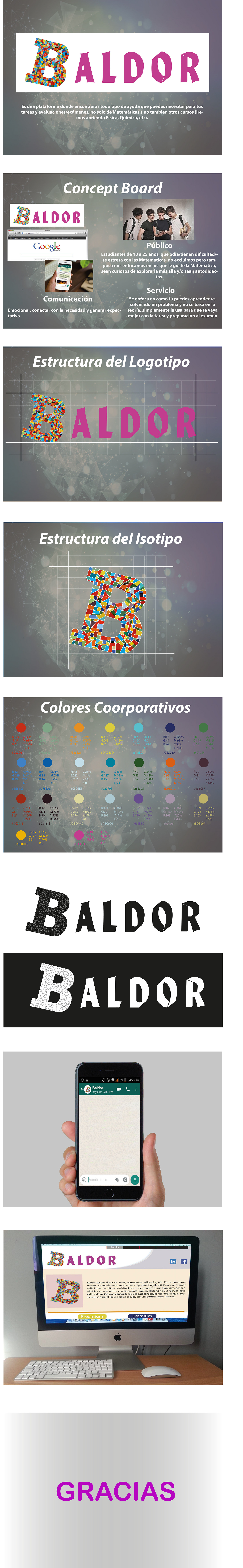 Baldor matemática online colores aprendizaje números branding  Colégio Ayuda marca