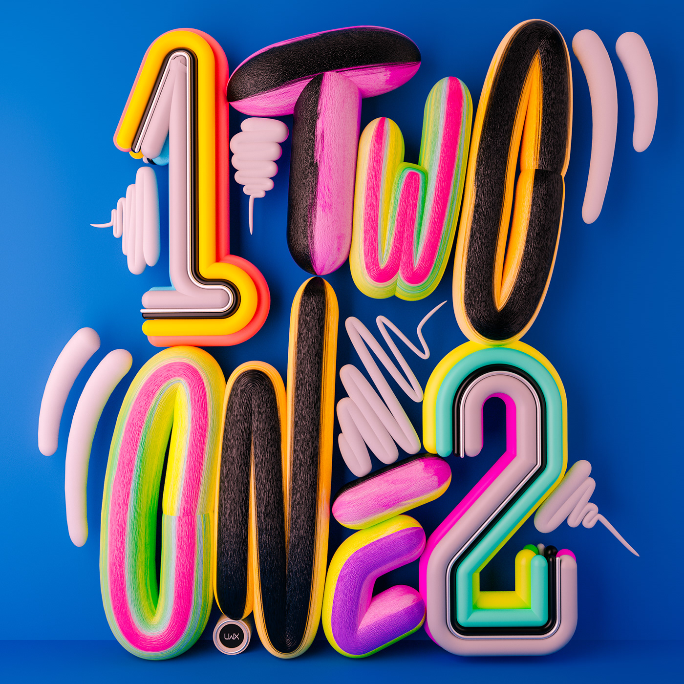 36daysoftype10 3dtypography 3Dillustration colorful acrylic watercolor 3dlettering