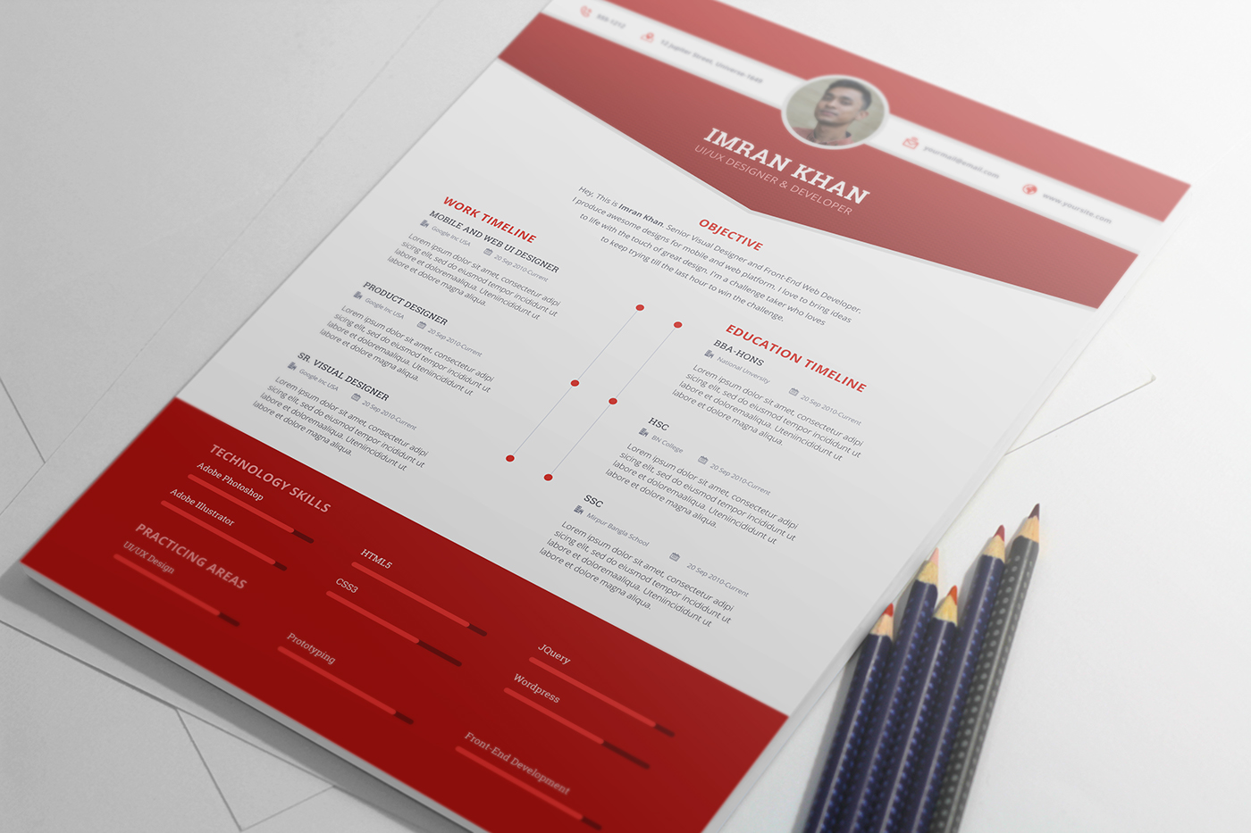 free Resume CV template psd freebie graphic design corporate clean colorful Free Resume Creative Resume