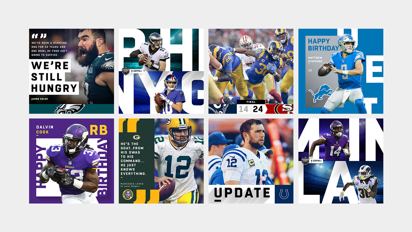 Adobe Portfolio sports brand football brand identity nfl design language digital content digital content social media